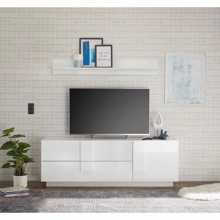 Loftscape LC Spa Meuble TV Jupiter II – Blanc Brillant