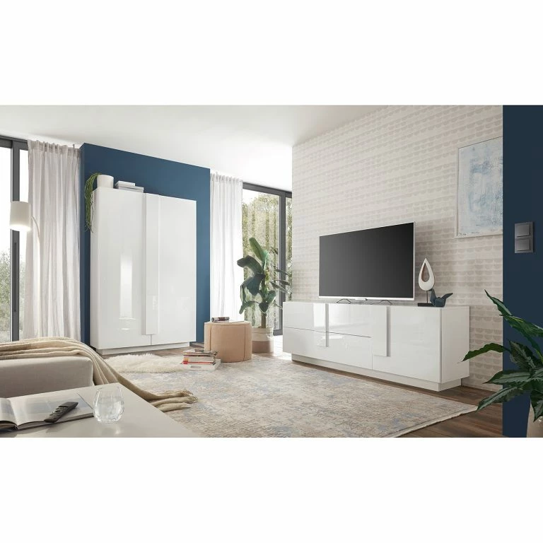 Loftscape LC Spa Meuble TV Jupiter II – Blanc Brillant