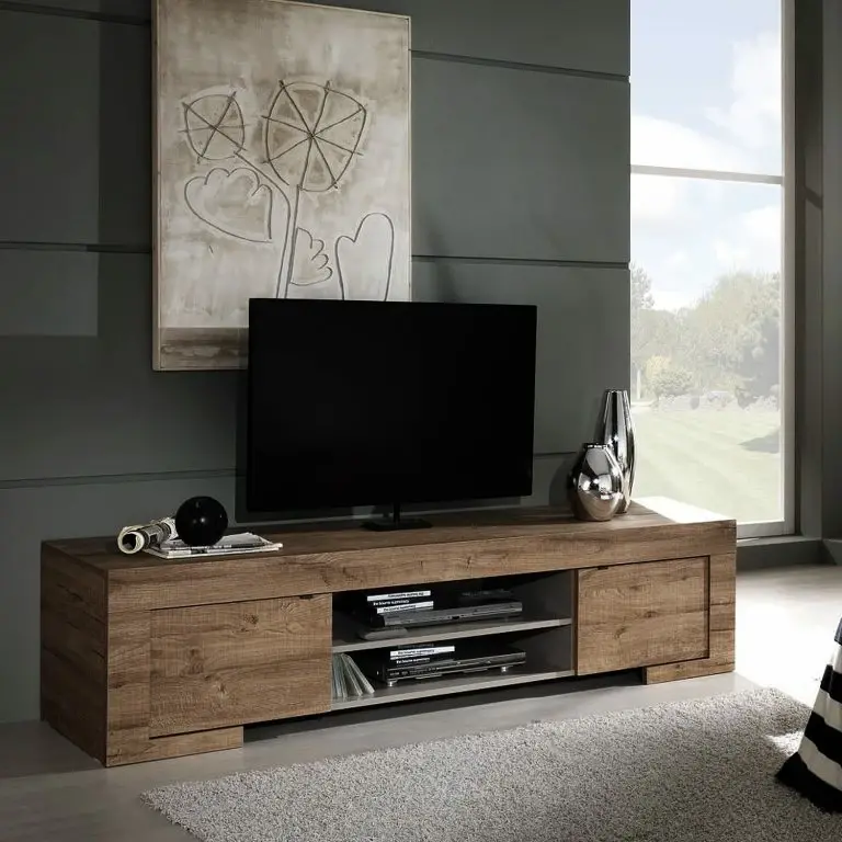 Loftscape LC Spa Meuble TV Milano LC – Imitation Chêne Foncé