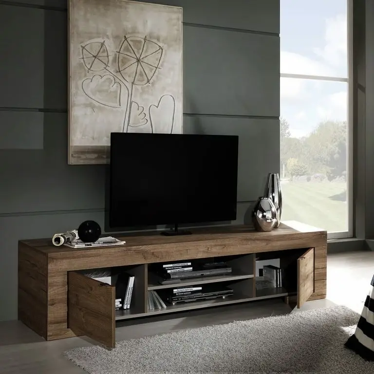 Loftscape LC Spa Meuble TV Milano LC – Imitation Chêne Foncé