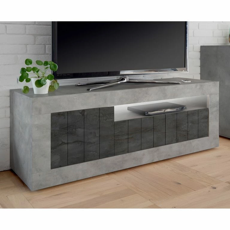 Loftscape LC Spa Meuble TV Urbino – Anthracite / Gris Clair