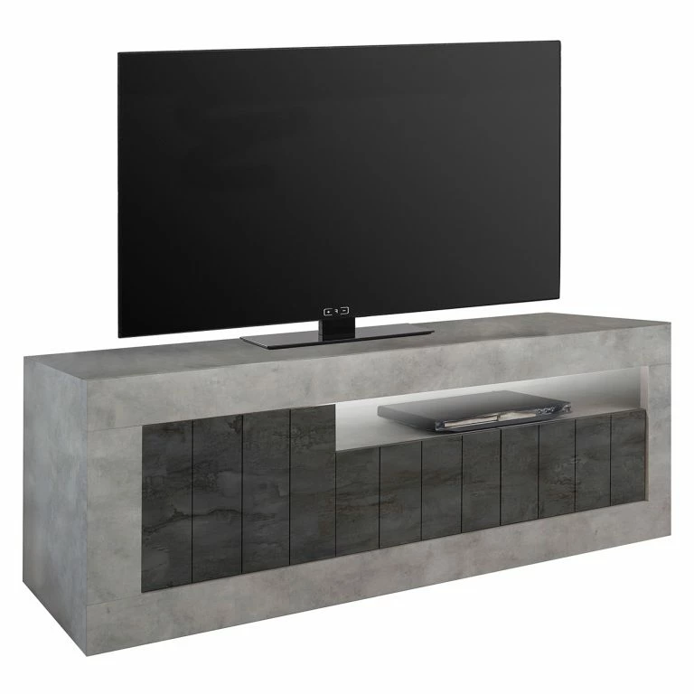 Loftscape LC Spa Meuble TV Urbino – Anthracite / Gris Clair