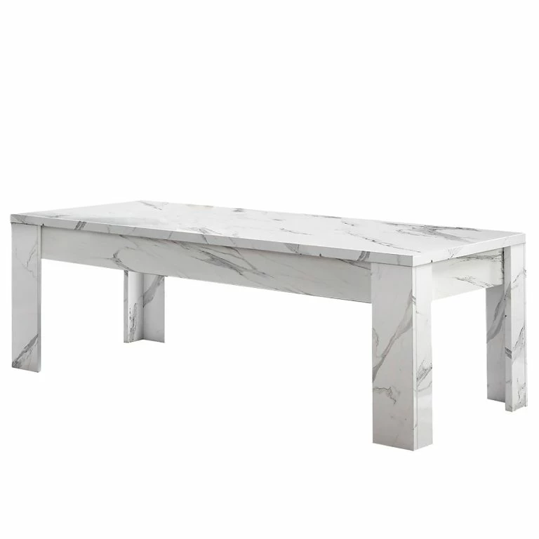 loftscape LC Spa Table basse Carrara – Imitation marbre blanc