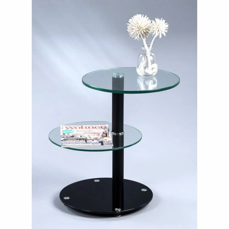 Loftscape Loftscape Bout De Canapé Billiers I – Verre / Métal – Noir