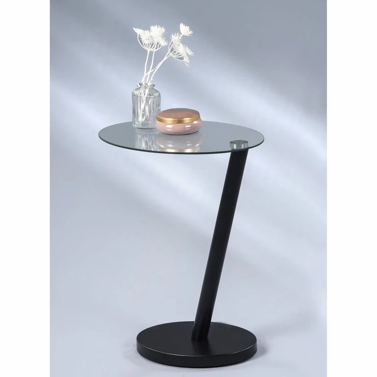 Loftscape Loftscape Bout De Canapé Billiers II – Verre / Métal – Noir