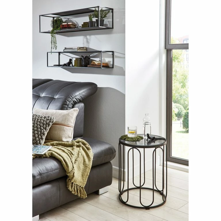 Loftscape Loftscape Bout De Canapé Bommes – Métal / Marbre Noir