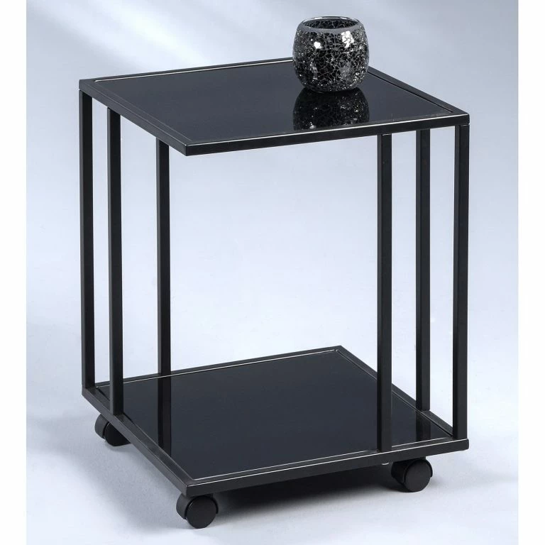 Loftscape Loftscape Bout De Canapé Bonnefond – Verre / Métal – Noir