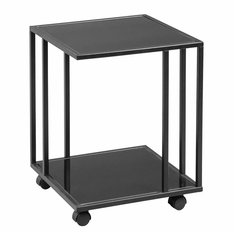 loftscape Loftscape Bout de canapé Bonnefond – Verre / Métal – Noir