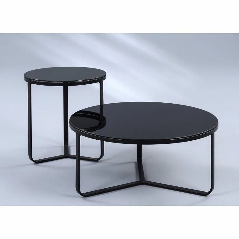 Loftscape Loftscape Bout De Canapé Borghi – Verre / Métal – Noir