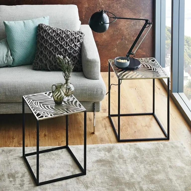 Loftscape Loftscape Bout De Canapé Bountiful II (lot De 2) – Métal – Bronze Vieilli / Noir