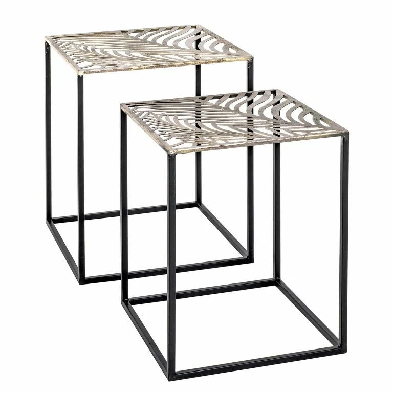 Loftscape Loftscape Bout De Canapé Bountiful II (lot De 2) – Métal – Bronze Vieilli / Noir
