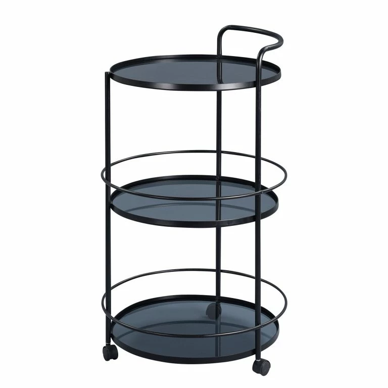 loftscape Loftscape Bout de canapé Bredbury – Verre / Métal – Noir