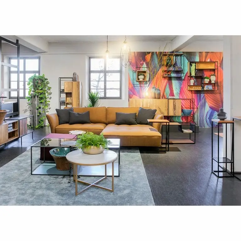 Loftscape Loftscape Bout De Canapé Carrabelle III – Verre / Métal – Gris / Anthracite