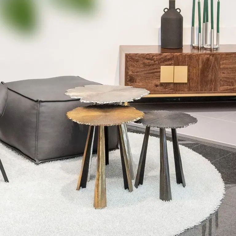 Loftscape Loftscape Bout De Canapé Condat I – Métal – Doré Vieilli