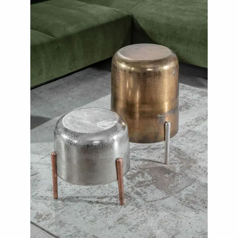 Loftscape Loftscape Bout De Canapé Condat II – Métal – Argenté / Laiton