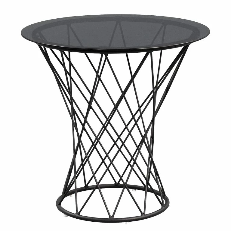 loftscape Loftscape Bout de canapé Dudley – Verre / Métal – Noir