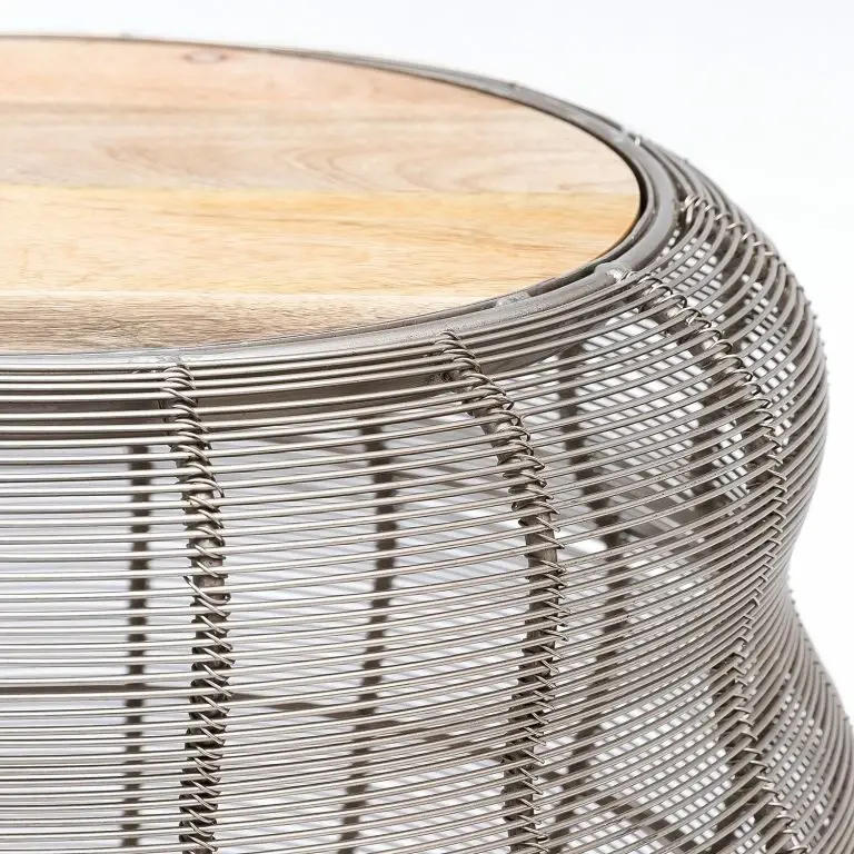 Loftscape Loftscape Bout De Canapé Espas – Manguier Massif / Métal – Manguier / Argenté