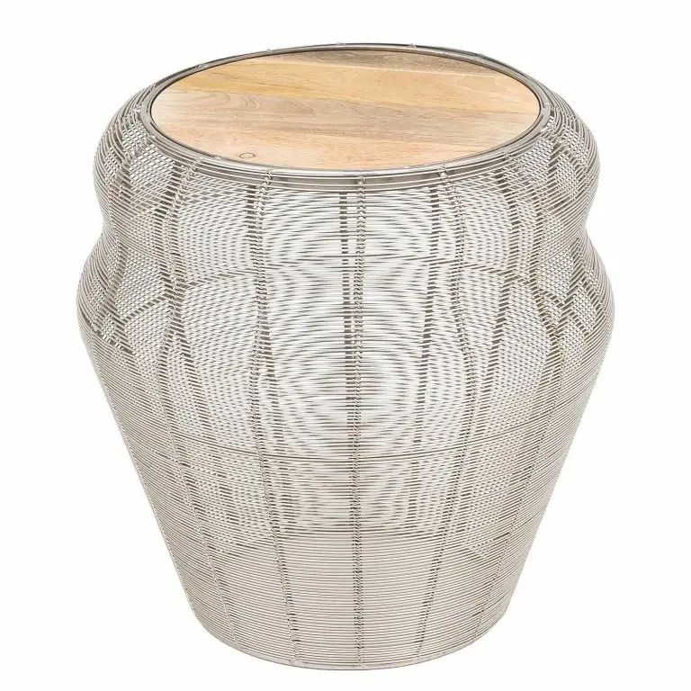 loftscape Loftscape Bout de canapé Espas – Manguier massif / Métal – Manguier / Argenté