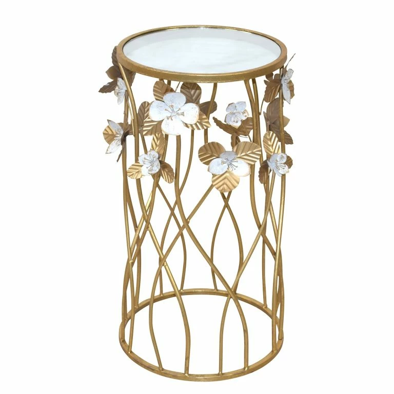 loftscape Loftscape Bout de canapé Givry – Verre / Métal – Doré