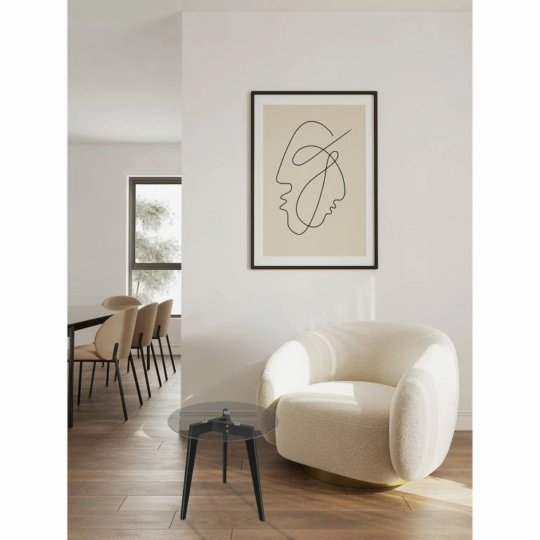 Loftscape Loftscape Bout De Canapé Great Bend – Métal / Verre – Noir