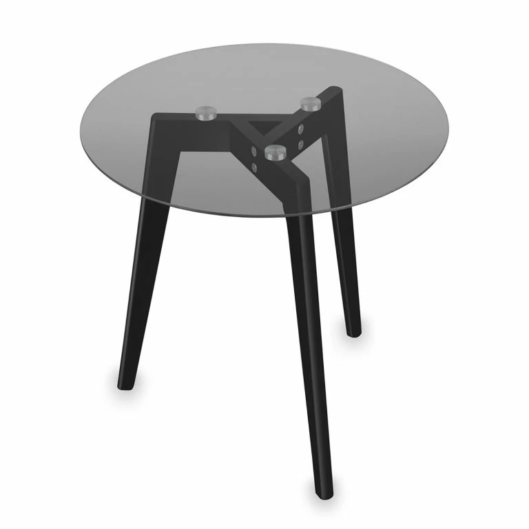 Loftscape Loftscape Bout De Canapé Great Bend – Métal / Verre – Noir