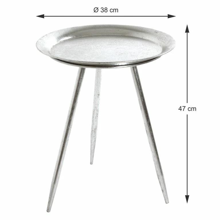 Loftscape Loftscape Bout De Canapé Hatta II – Verre – Argenté