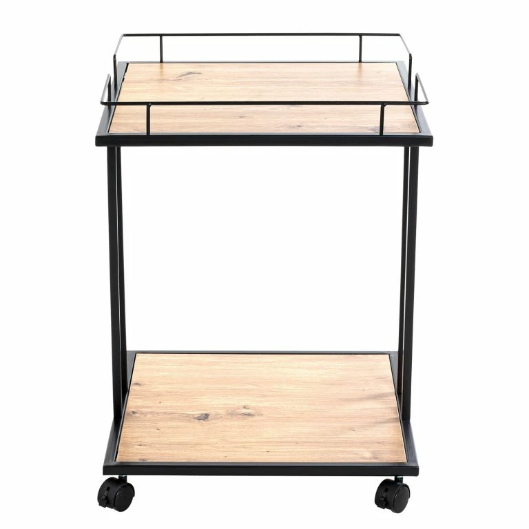 Loftscape Loftscape Bout De Canapé Kembs – Métal – Imitation Chêne / Noir