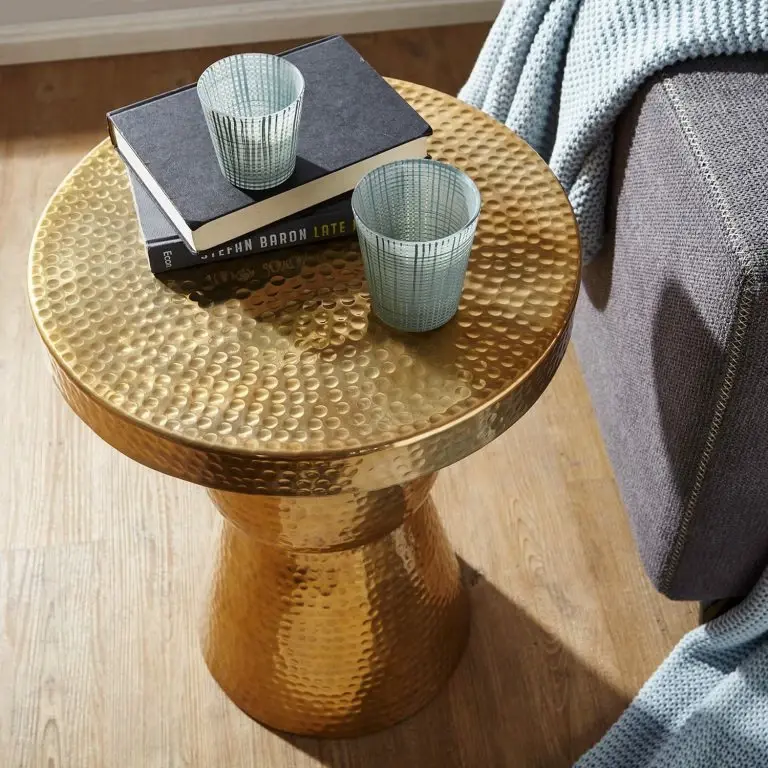 Loftscape Loftscape Bout De Canapé Lorquin – Aluminium – Doré