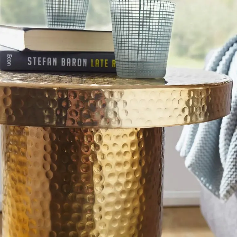 Loftscape Loftscape Bout De Canapé Lorquin – Aluminium – Doré