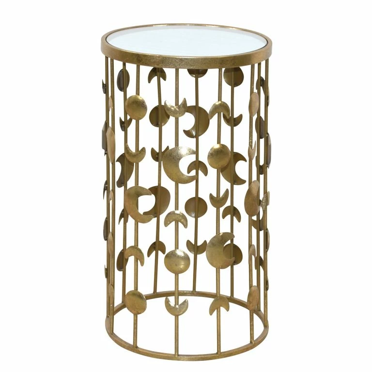 Loftscape Loftscape Bout De Canapé Moana – Verre / Métal – Doré