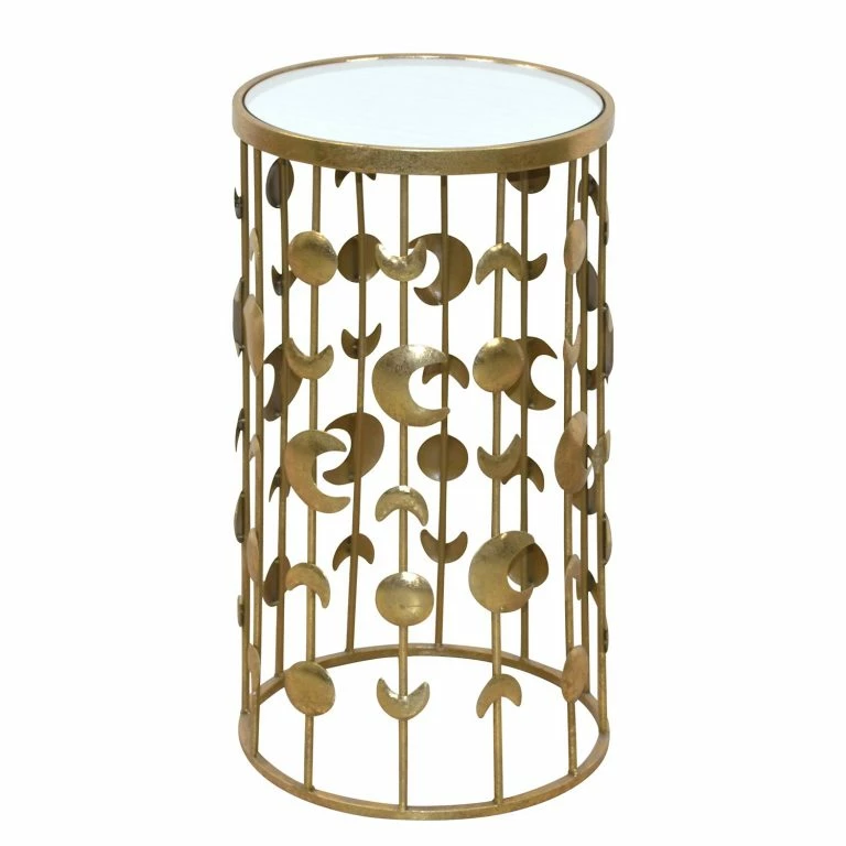 loftscape Loftscape Bout de canapé Moana – Verre / Métal – Doré