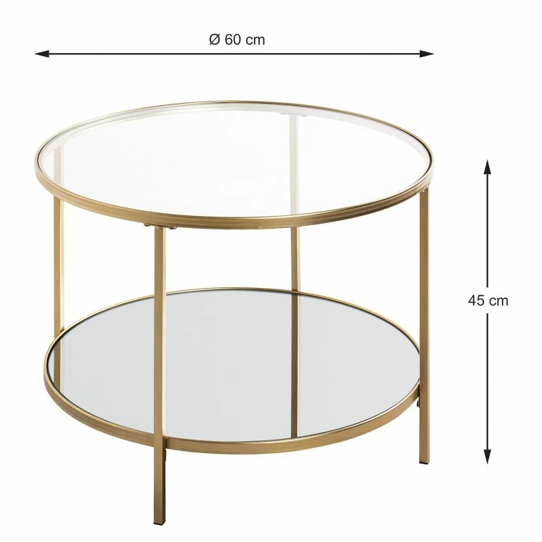 Loftscape Loftscape Bout De Canapé Pag II – Verre / Métal – Doré