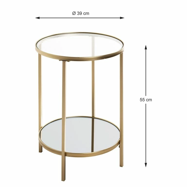 Loftscape Loftscape Bout De Canapé Pag IV – Verre / Métal – Doré