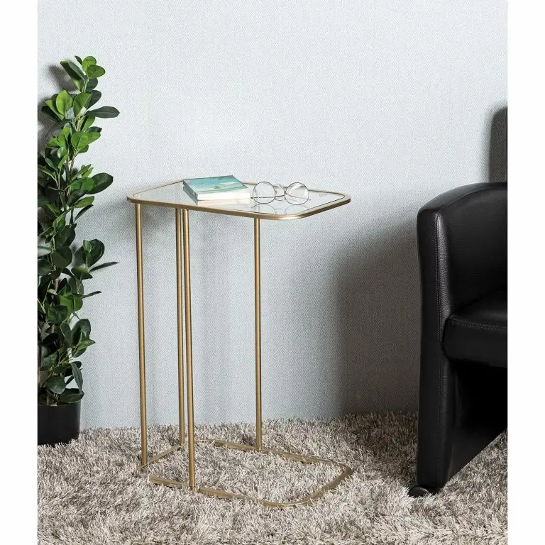 Loftscape Loftscape Bout De Canapé Sabugal – Verre / Métal – Doré