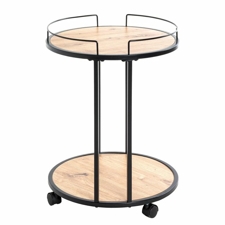 Loftscape Loftscape Bout De Canapé Samuro – Métal – Imitation Chêne / Noir