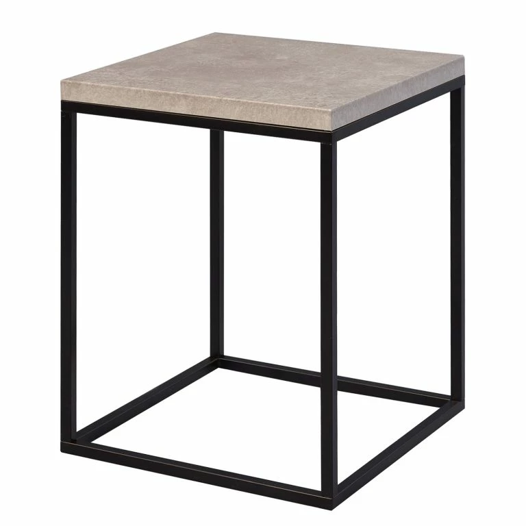 loftscape Loftscape Bout de canapé Sewen – Imitation béton / Noir