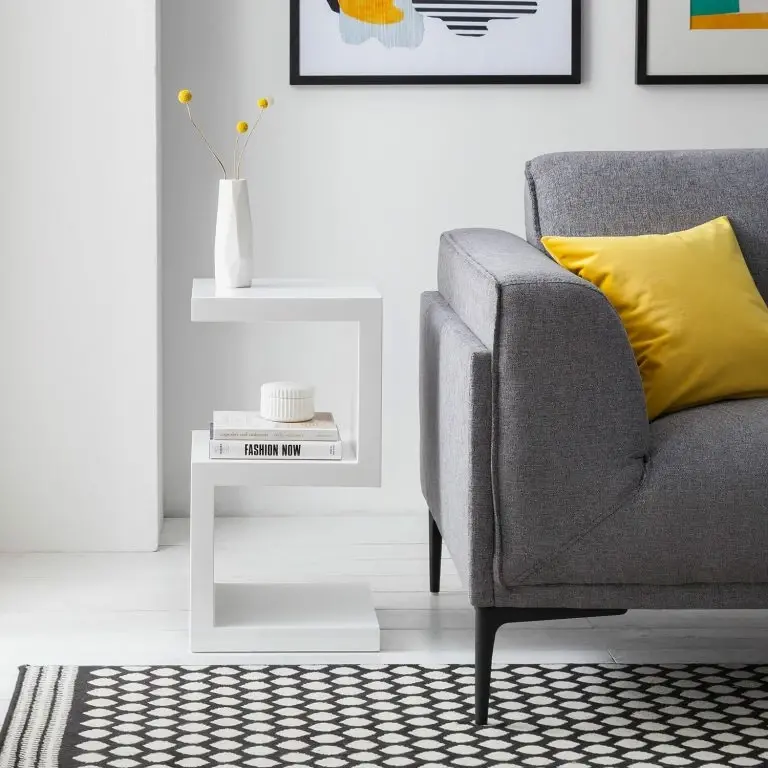 Loftscape Loftscape Bout De Canapé Snake – Blanc Brillant