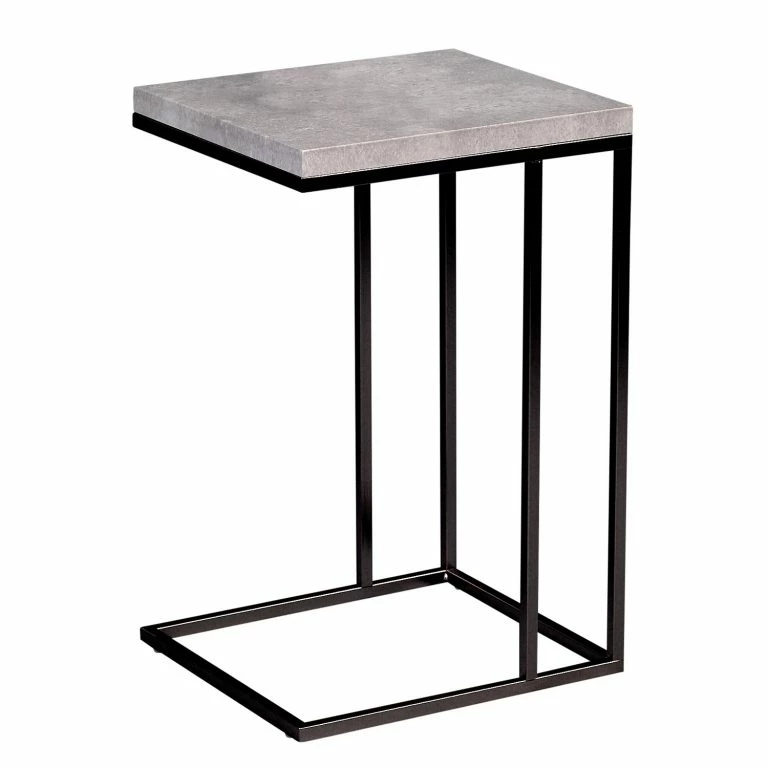 loftscape Loftscape Bout de canapé Tuffe – Imitation béton / Noir