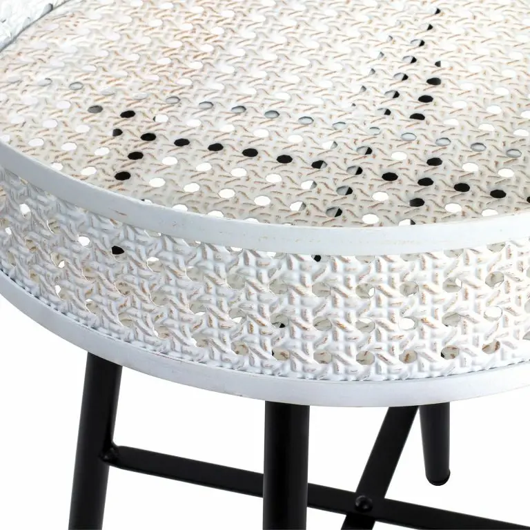 Loftscape Loftscape Bout De Canapé Whiteville I – Métal – Blanc Crème / Noir