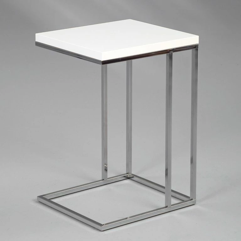 Loftscape Loftscape Bout De Canapé Yebles – Blanc / Argenté