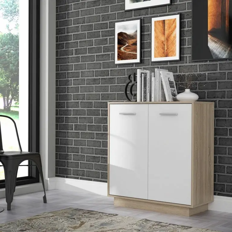Loftscape Loftscape Buffet Aracala – Blanc / Imitation Chêne De Sonoma