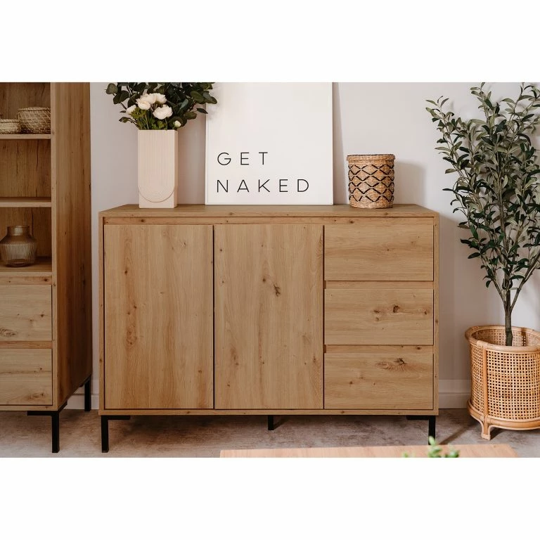 Loftscape Loftscape Buffet Brochet II – Imitation Chêne / Noir