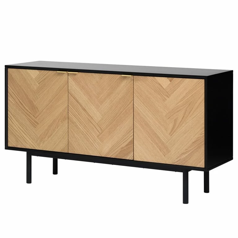 loftscape Loftscape Buffet Charlo – Placage en bois véritable – Chêne / Noir