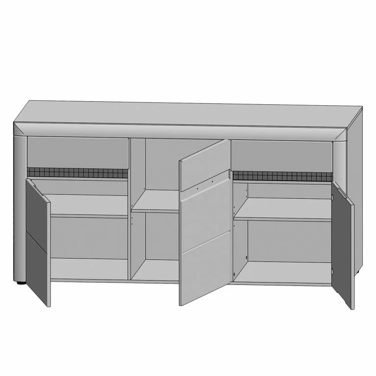 Loftscape Loftscape Buffet Charnocks – Blanc Brillant / Blanc