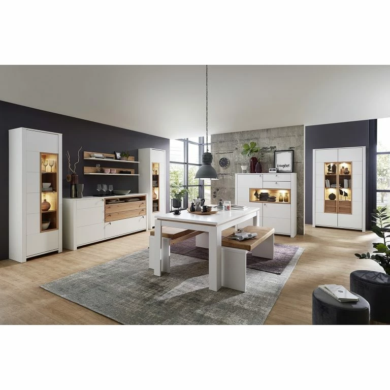 Loftscape Loftscape Buffet Cordelle – Blanc Mat / Chêne Sauvage