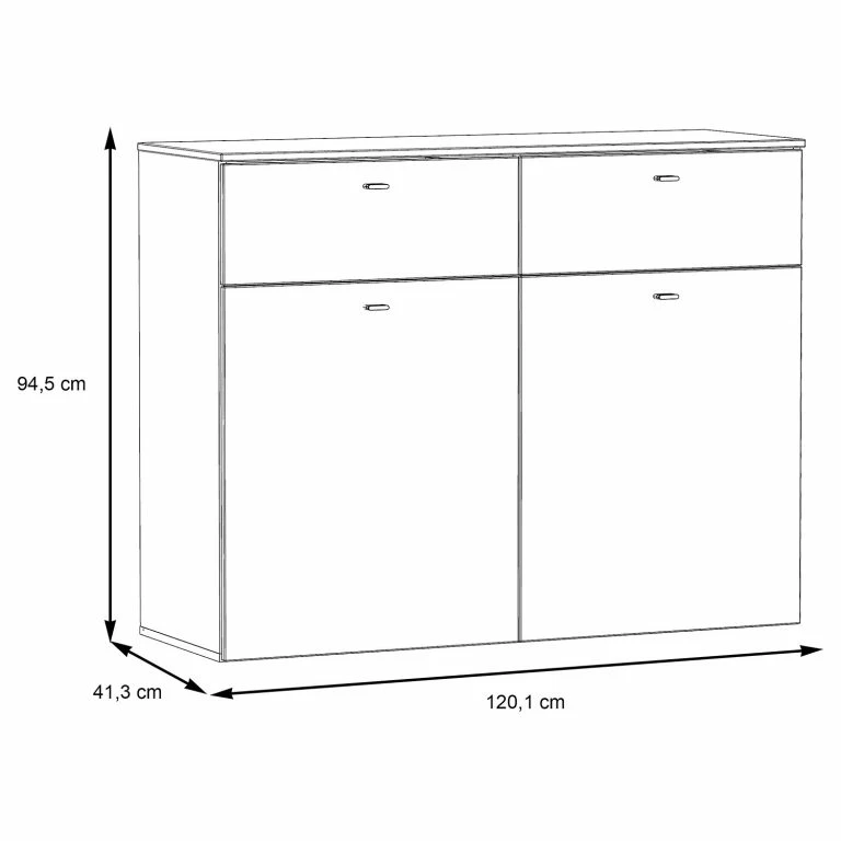Loftscape Loftscape Buffet Corey – Imitation Chêne / Gris