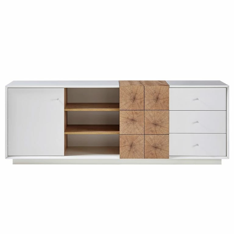 Loftscape Loftscape Buffet Crecora I – Blanc / Imitation Chêne