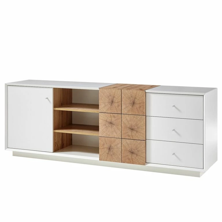 loftscape Loftscape Buffet Crecora I – Blanc / Imitation chêne