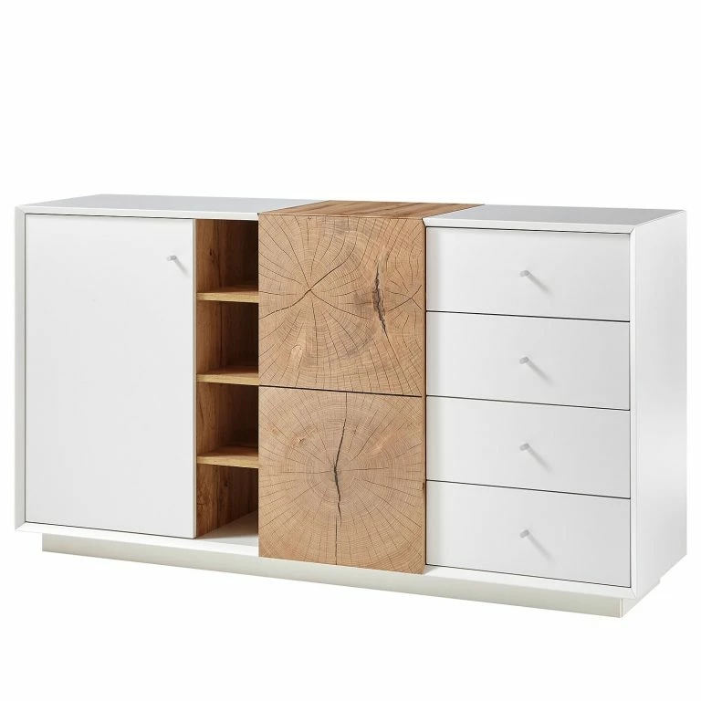 loftscape Loftscape Buffet Crecora II – Blanc / Imitation chêne