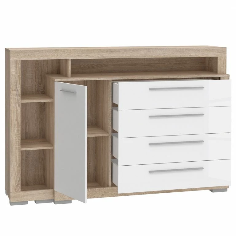 Loftscape Loftscape Buffet Grünwald – Imitation Chêne De Sonoma / Blanc Brillant